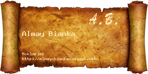 Almay Bianka névjegykártya